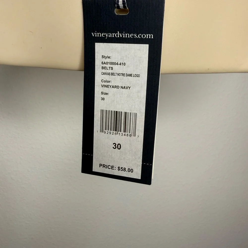 Vineyard Vines Men's Brown and Navy Belt